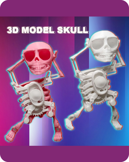 3D Model Mini Skull Printing Customized Funny Style Lucky Toy Finished Product Decompression Tool