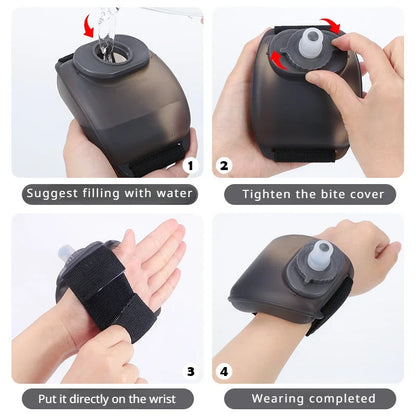 Wrist Water Bottle for Sports, Cycling, Running & Hiking