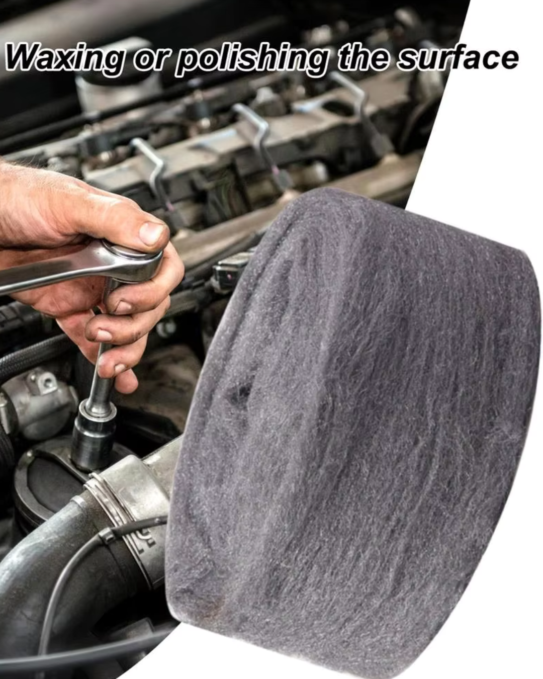 Fine Steel Wool Pads for Buffing, Cleaning & Rust Removal