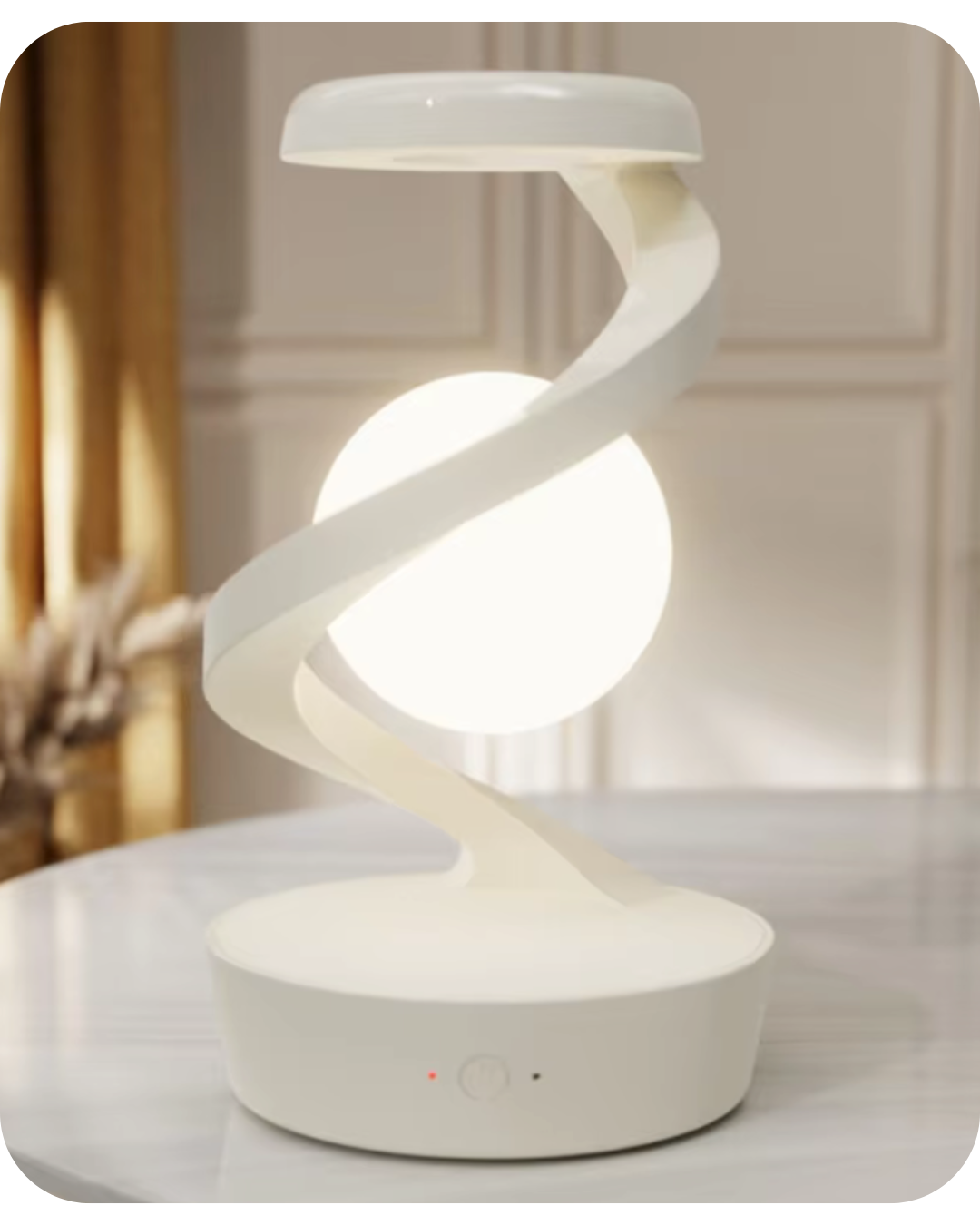 LED 360° Rotating Night Light, Wireless Charger, Rechargeable Levitating Lamp.